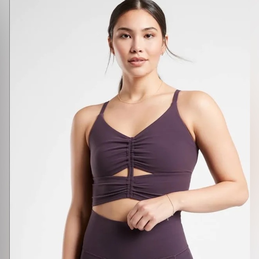 Athleta 1x Powervita Cinch Longline Athletic Bra